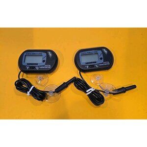 2 Pack Aquarium Thermometer Digital Reptile Fish Tank Water Temperature 2pcs